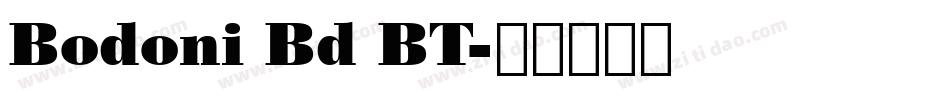 Bodoni Bd BT字体转换